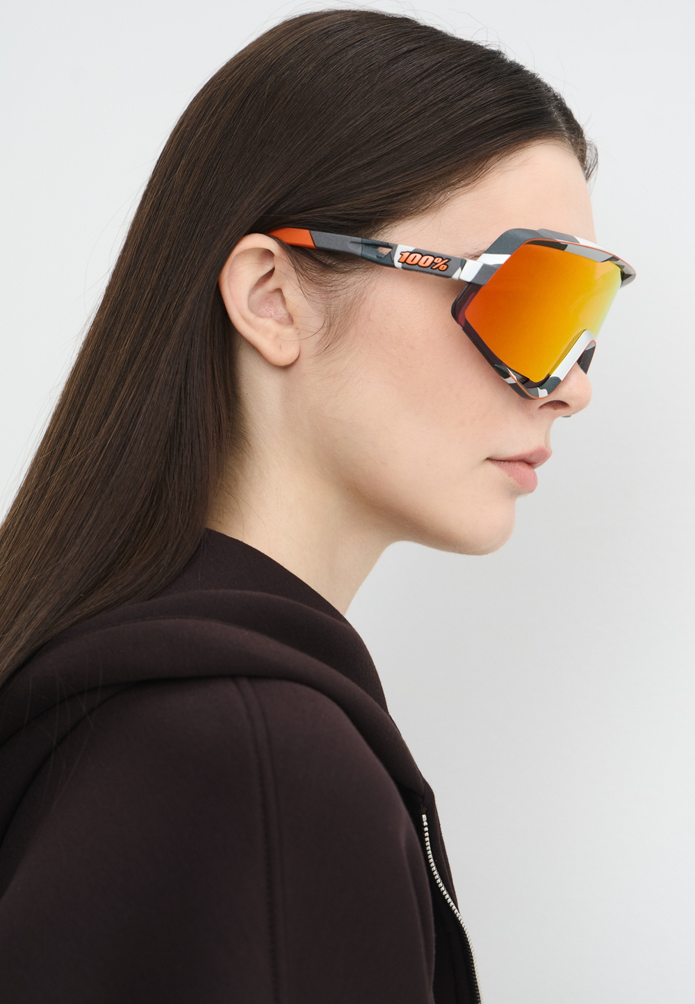 Спортивные очки 100% GLENDALE - Soft Tact Grey Camo - HiPER Red Multilayer Lens