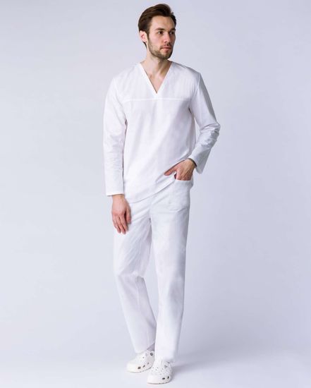 Костюм «Пекаря (тк.Бязь,145)» мужской белый