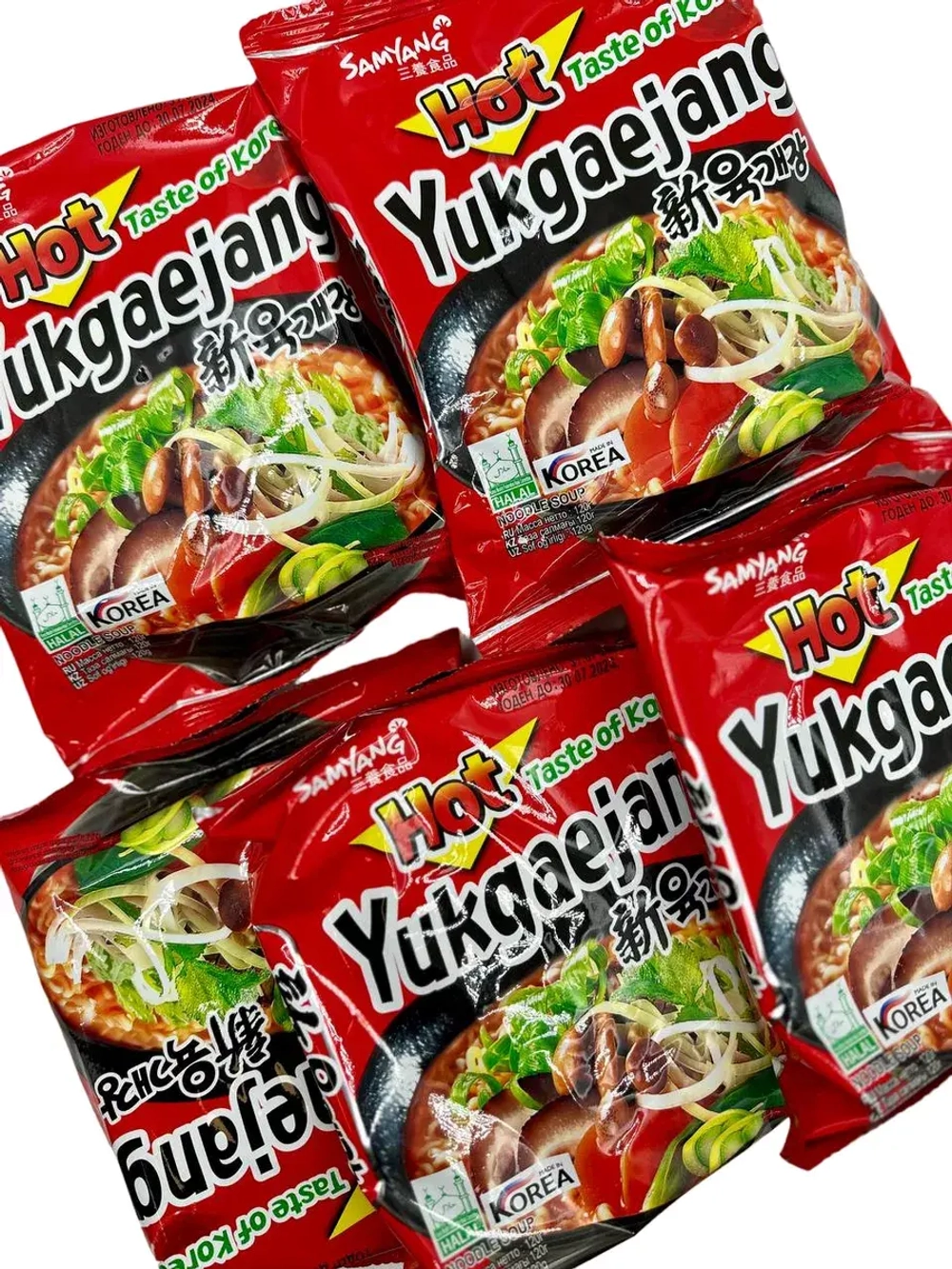 Yukgaejang Лапша со вкусом говядины с грибами