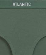 Трусы женские спорт Atlantic, набор из 3 шт., хлопок, коричневые + розовые + зеленые, 3CLP-012