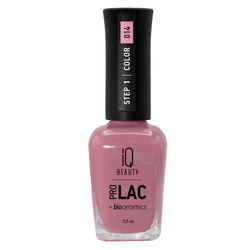 IQ BEAUTY Лак для ногтей профессиональный укрепляющий с биокерамикой #014, 12.5 мл Пыльная роза