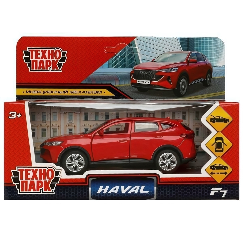 Модель ин. мет. "Haval F7" 12см, дв, багаж, красн, в коробка F7-12-RD (Технопарк)