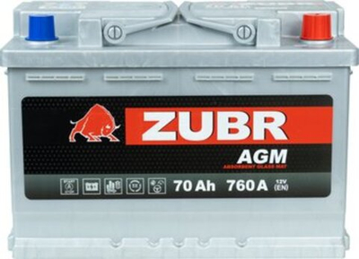 70 Ah ZUBR AGM R+