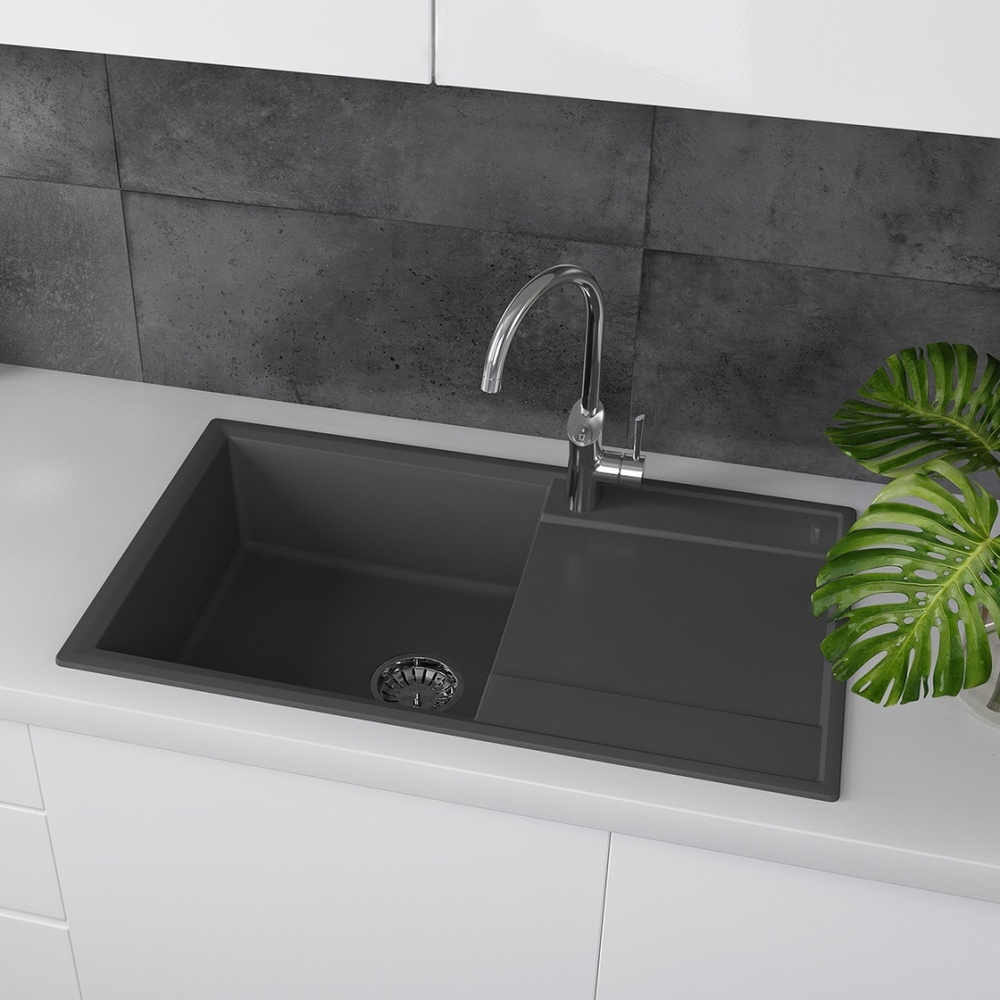 Кухонная мойка из кварцгранита LEMARK IMANDRA 840 цвет: Бежевый