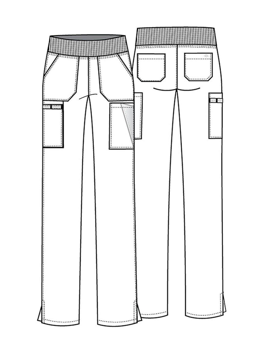 Брюки медицинские женские Dickies DK005 с эластичным поясом, зеленый, 42