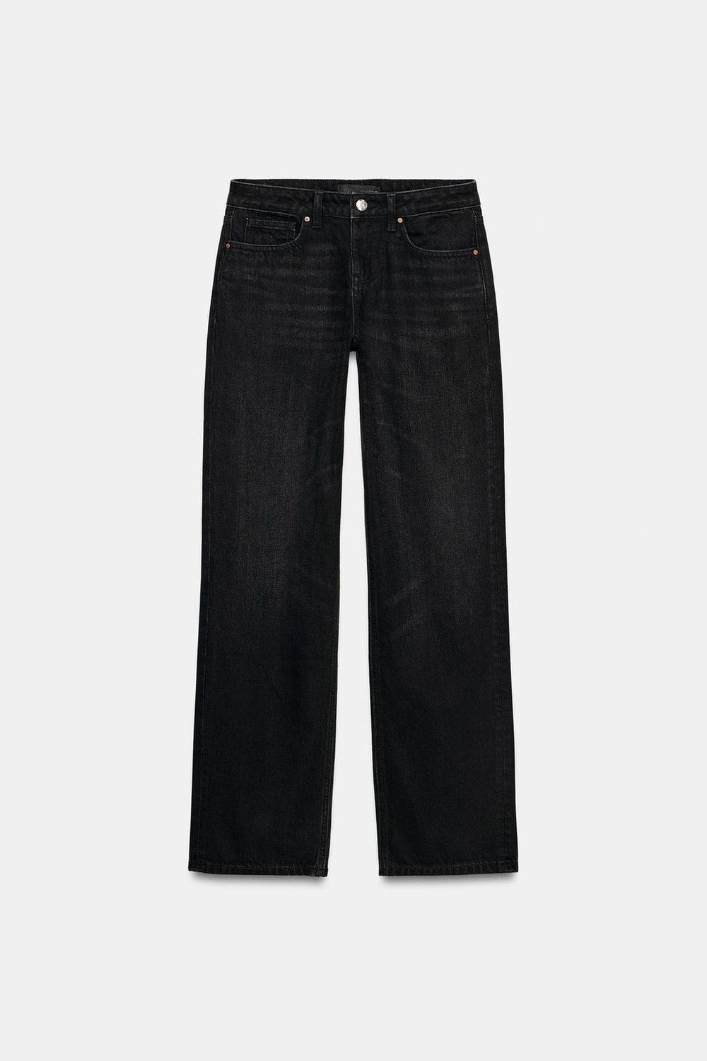ZARA ДЖИНСЫ Z1975 REGULAR С НИЗКОЙ ПОСАДКОЙ, ЧЕРНЫЙ