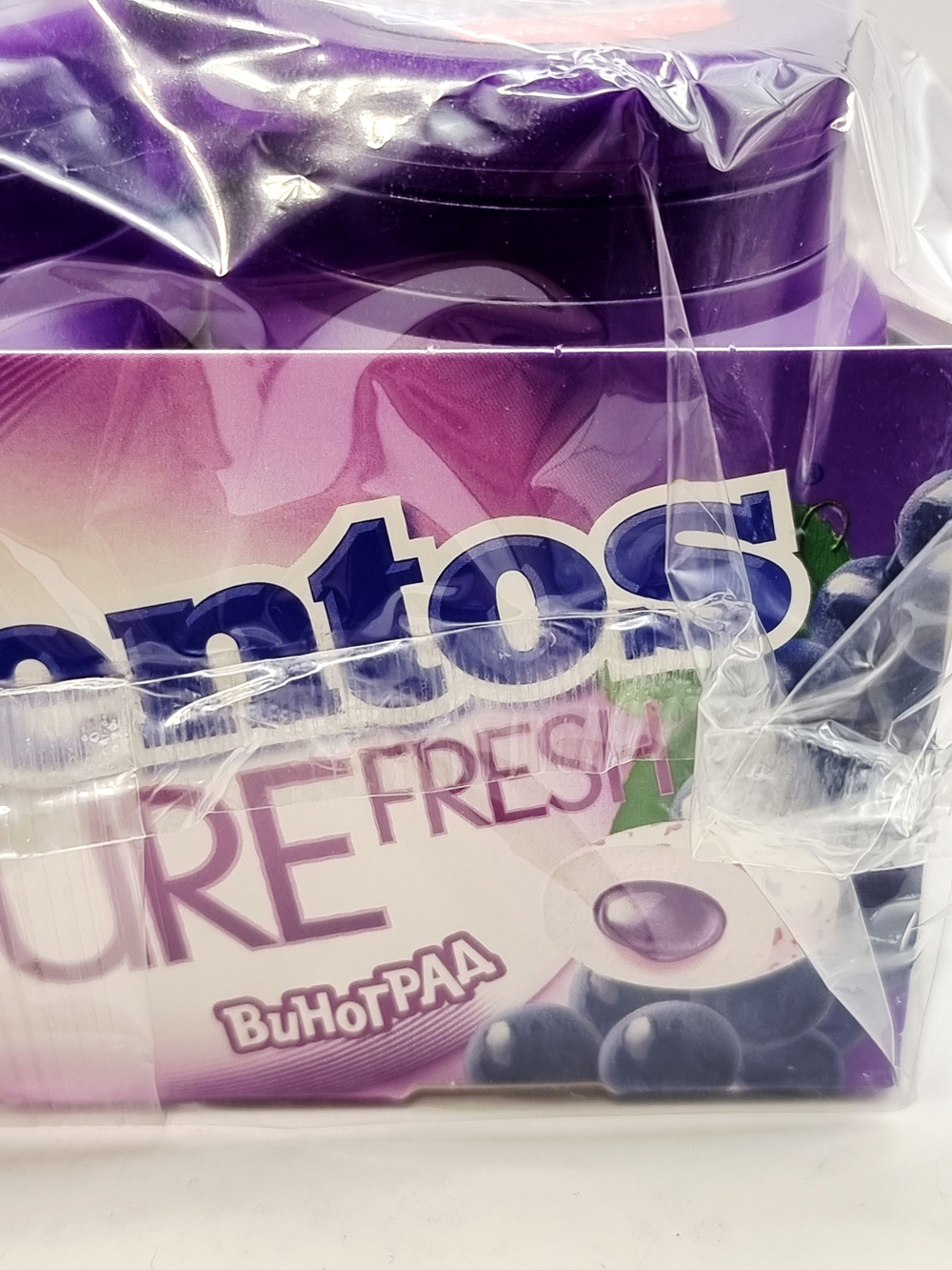 Mentos жевательная резинка Pure fresh виноград, (54х6) 324 г