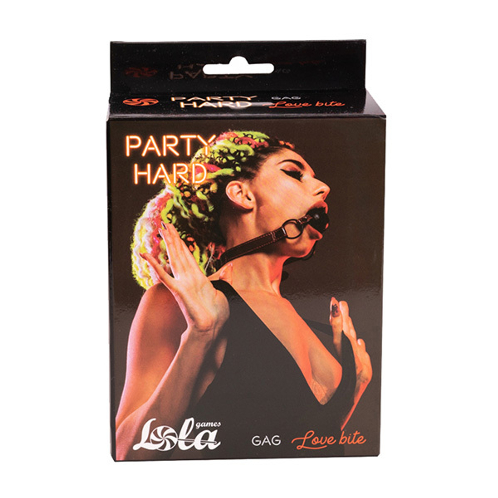 Черно-красный кляп-шарик 4,5см Lola Games Party Hard Love Bite 1153-01lola
