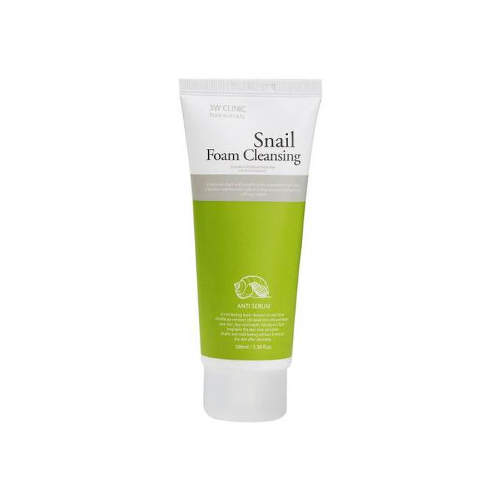 Пенка для умывания 3W Clinic Snail Foam Cleansing Муцин Улитки 100 мл