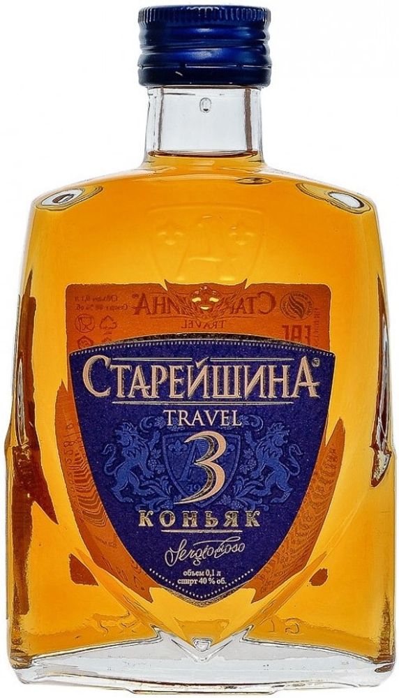 Старейшина Трэвел 3 года 0,1 фляга 40% Алвиса Россия