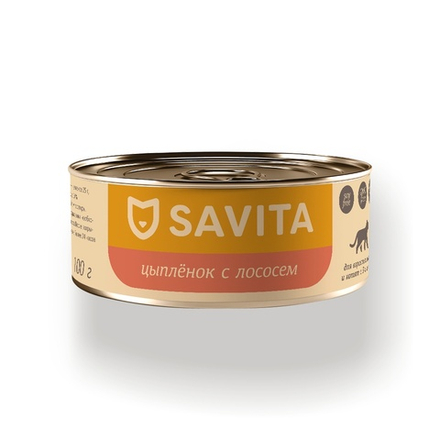 Savita для кошек Лосось/Треска, 100 г