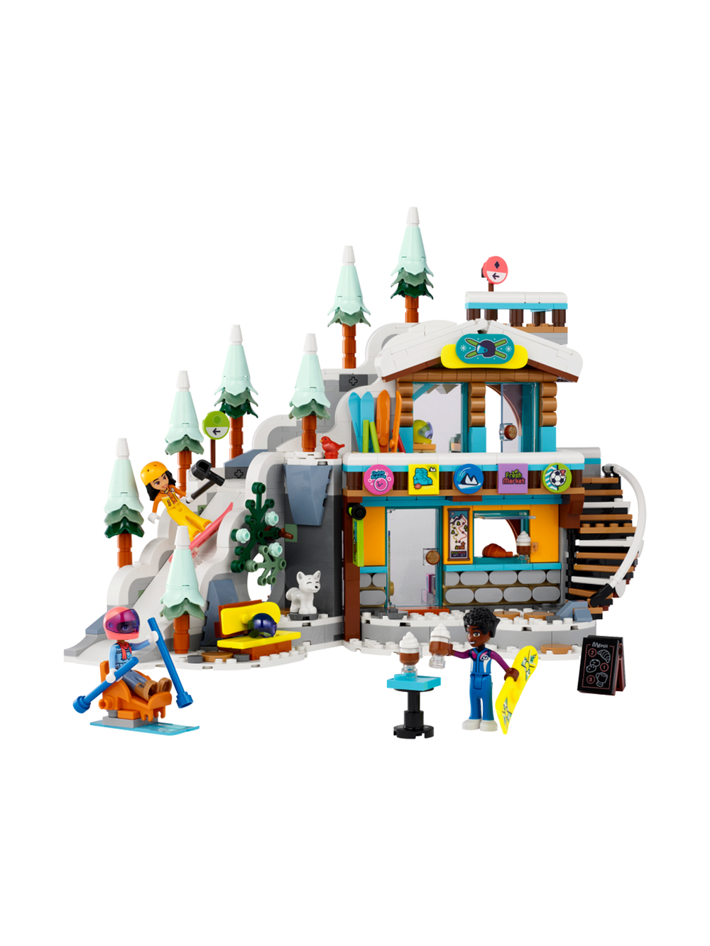Конструктор Лего Френдс Лыжная трасса и кафе | LEGO Friends Holiday Ski Slope and Café 41756 - 980 деталей (9+)