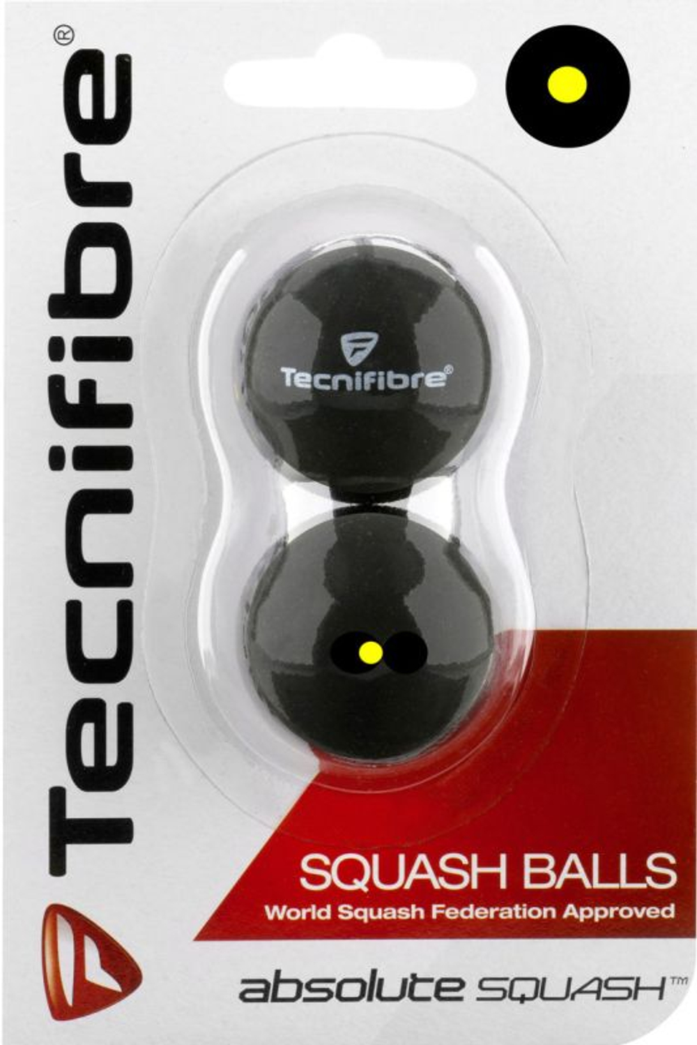 Pilki do Squasha Tecnifibre Balls Yellow Dot - 2B