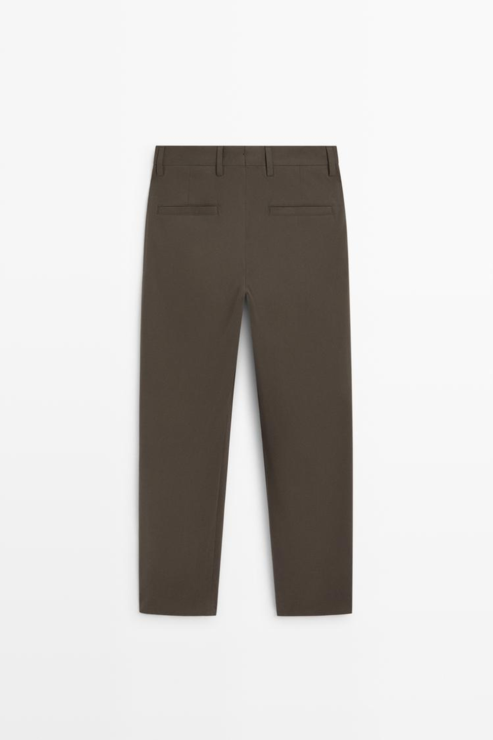 Massimo Dutti Брюки свободного кроя с защипами, коричневый