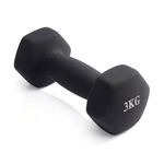 Гантель неразборная гексагональная неопрен  3 кг (черная) VictoryFit VF-DHN030