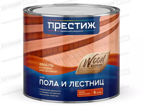 1,9 кг (ПРЕСТИЖ) Эмаль БЫСТРОСОХНУЩАЯ желто-коричневая для пола АЛКИДНО-УРЕТАНОВАЯ
