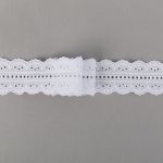 Кружево шитьё п/э+х/б 54 мм / 9±0.2 метров, Турция, белый, Gamma GYEM-5402