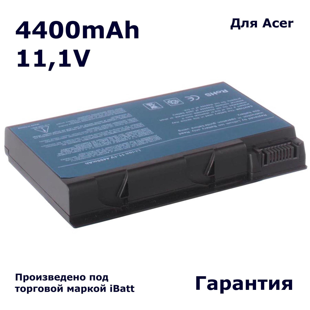 Аккумулятор iBatt 4400mAh, для Aspire 5113WLTravelMate 2493WL3651 3694WL5103 5612 5102 5682WL5654WL2492WL5634 3693