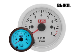 Тахометр (2"), 7 цв. подсветка (0-8,000RPM)
