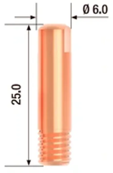 Сопло газовое Fubag Ø23,5×84,0×12,0 мм, арт. FB360.N.12.0, 5 шт