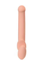 Телесный безремневой страпон Silicone Bendable Strap-On - size M (Цвет: телесный)