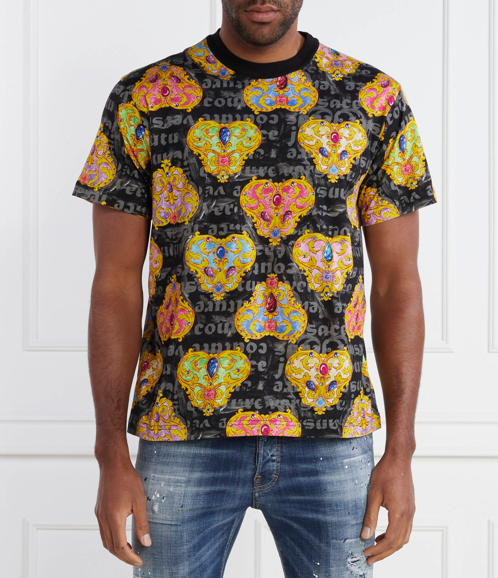 Футболка Versace Jeans Couture - разноцветная(76GAH6R0JS338)
