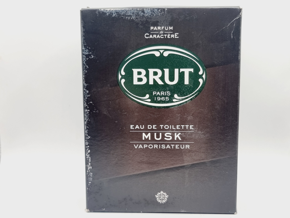 коробка подмята Brut Лосьон после бритья Musk Aftershave For Men 100 мл (Италия)