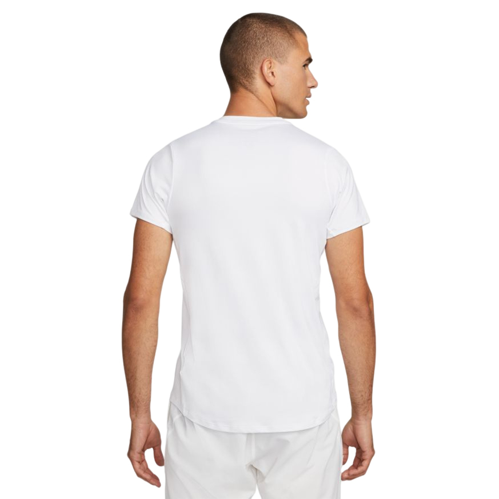 Мужская теннисная футболка Nike Men's Dri-Fit Advantage Crew Top - white/black