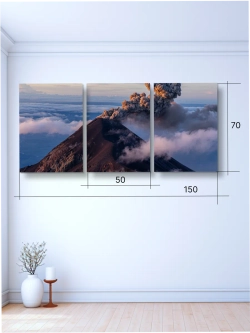 Картина Дыхание вулкана модульная 50x70см 3шт.