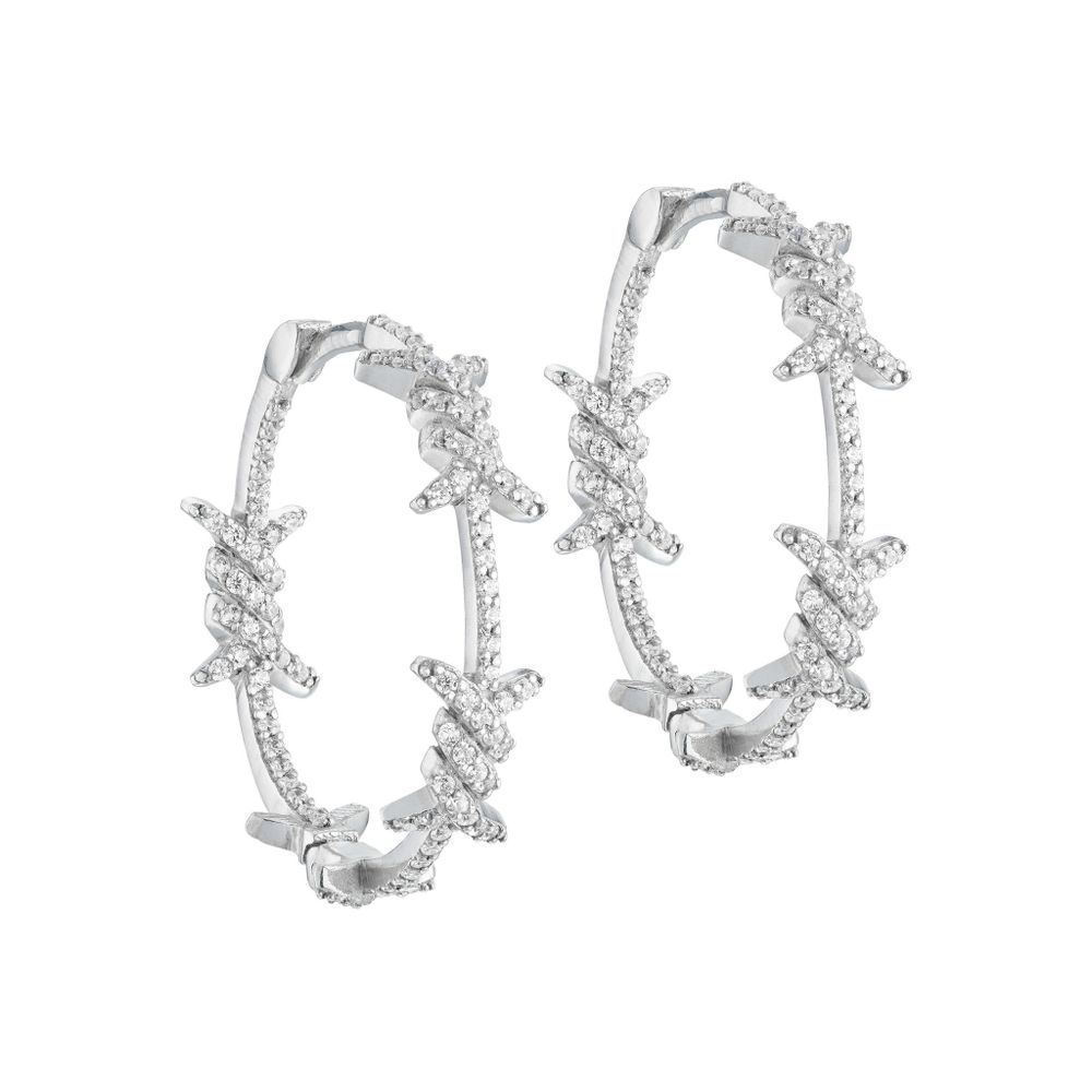 Серьги- кольца колючка — Caviar Jewellery, серебро