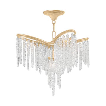 Corbett Pandora Chandelier, 57 cm, Gold Leaf