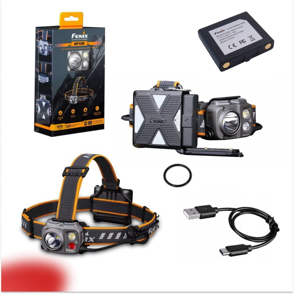 ФОНАРЬ FENIX НАЛОБНЫЙ HP16R 1300