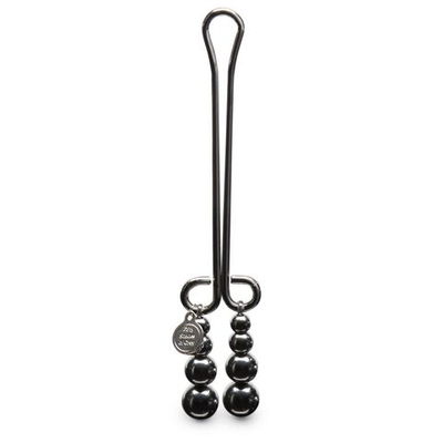 Зажим для клитора с бусинами Just Sensation Beaded Clitoral Clamp (Цвет: серебро)