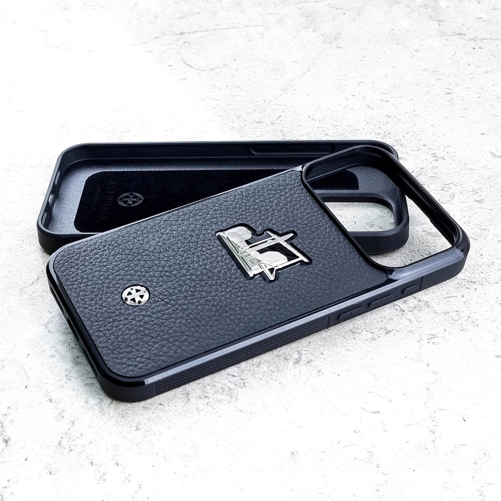 Чехол iPhone 17 Pro Builder Edition — натуральная кожа Италия, металл Euphoria HM