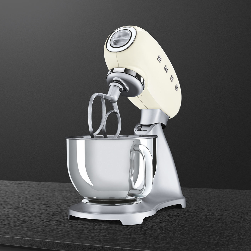 Миксер планетарный 4.8л. Smeg Стиль 50-х годов кремовый SMF02CREU