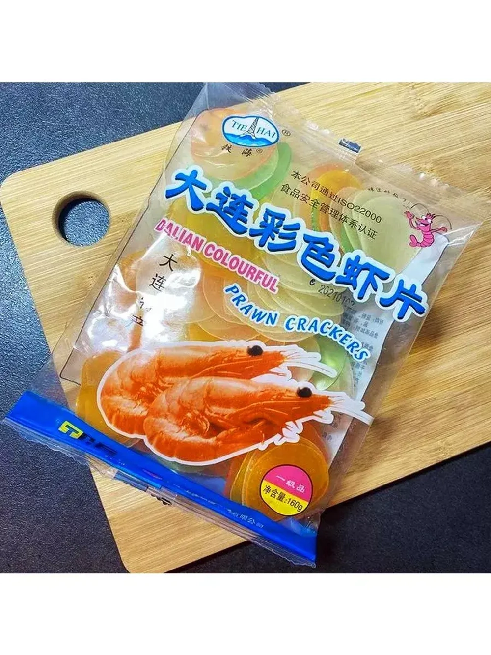 Китайские чипсы со вкусом креветки для жарки 160 г * 3 шт