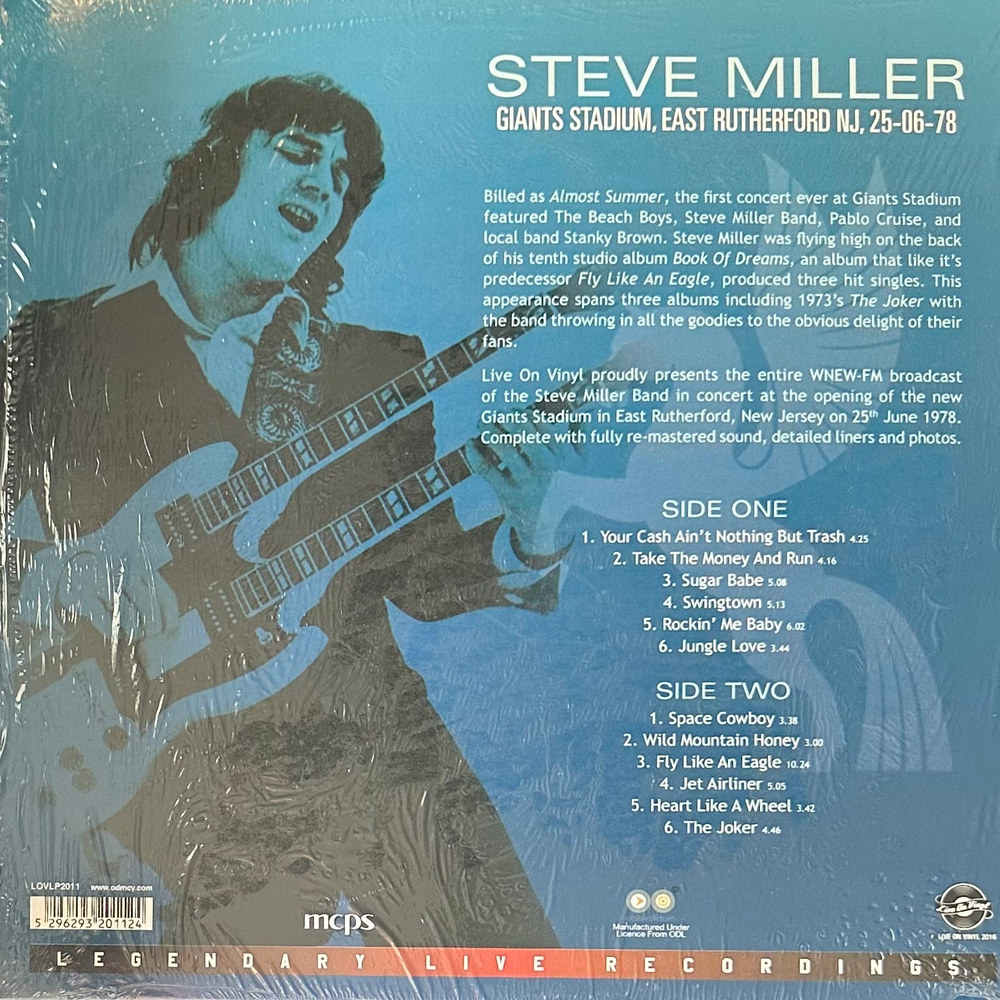 Steve Miller- Giants Stadium, East Rutherford Nj 25-06-78 (Европа 2016г.)