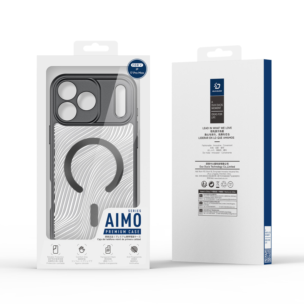 Чехол с MagSafe от Dux Ducis для iPhone 17 Pro Max, серия Aimo Mag Series (Open Ring Version)