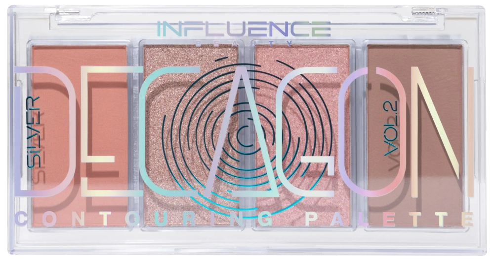 INFLUENCE Silver Decagon Палетка для контуринга 02 (скульптор 1, румяна1, хайлайтер 2)