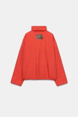 ZARA - FRUIT OF THE LOOM™ КУРТКА С ВЫСОКИМ ВОРОТНИКОМ, КРАСНЫЙ