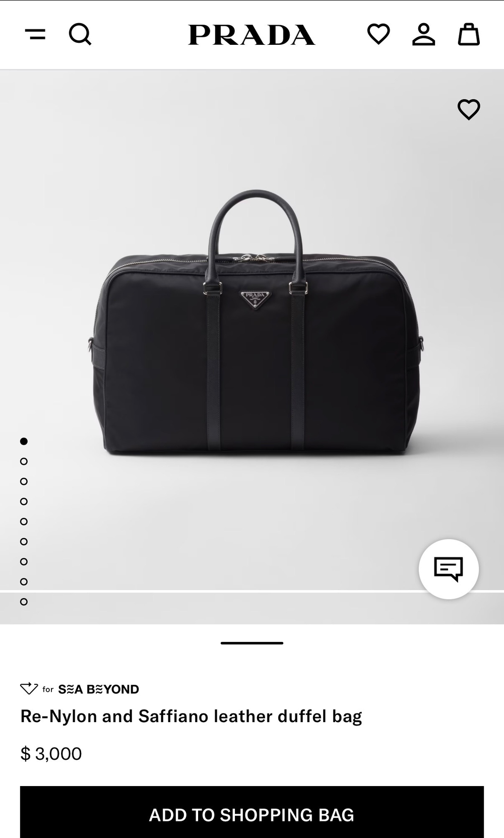 Дорожная сумка Prada