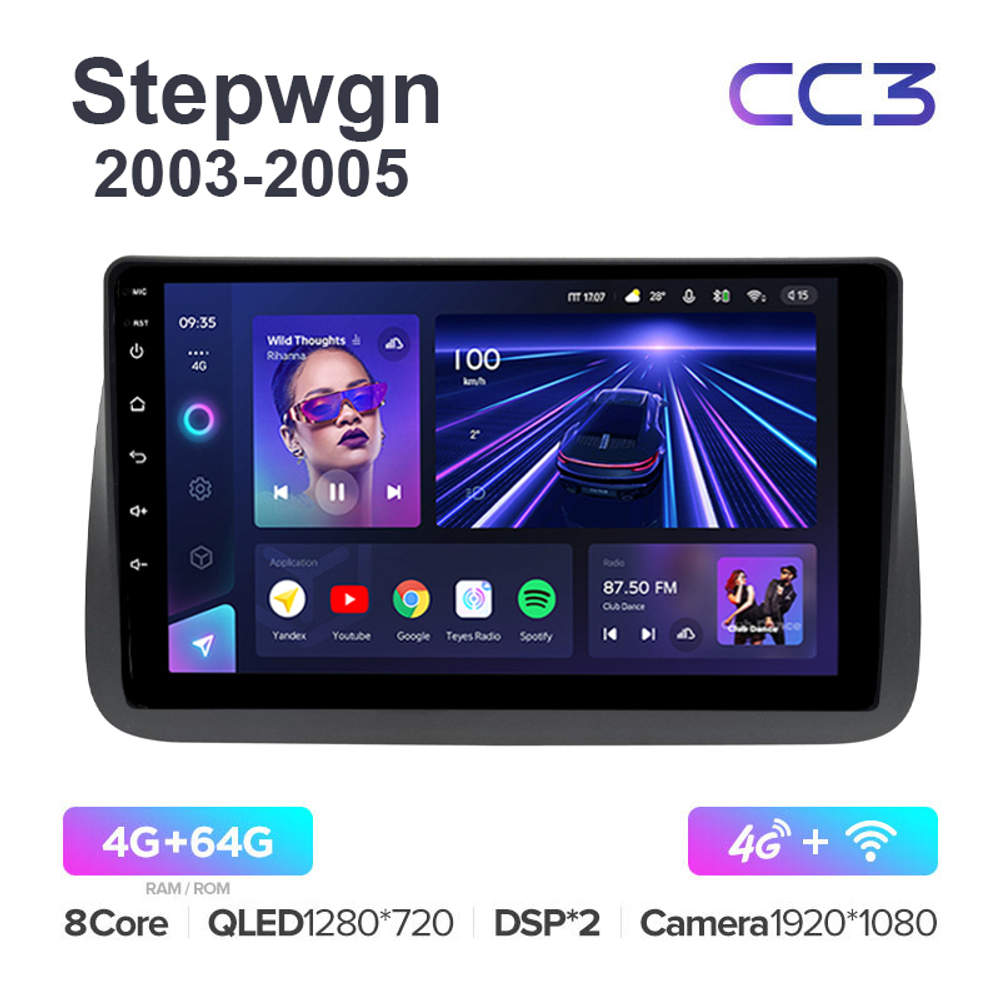 Teyes CC3 9"для Honda Stepwgn 2003-2005