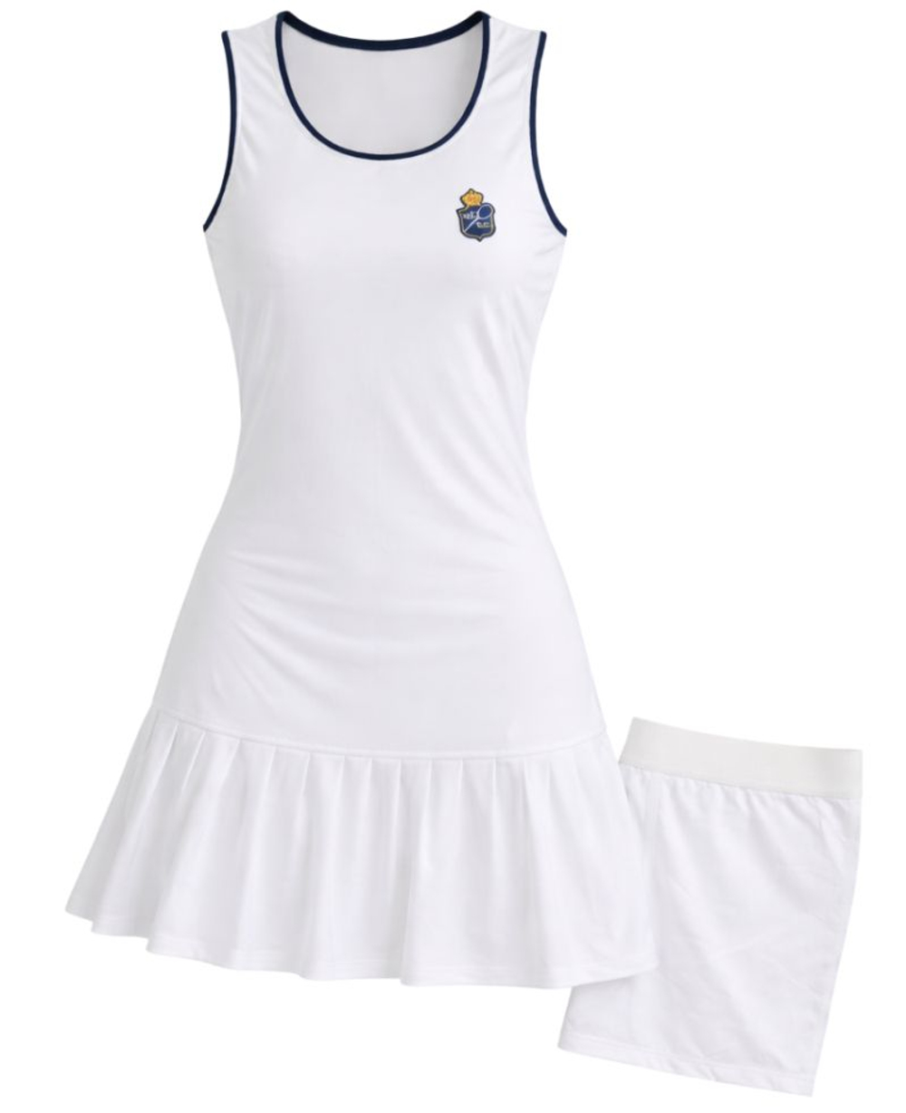 Женское теннисное платье Monte-Carlo Country Club MCCC Patch - white