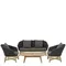 Комплект уличной мебели Coachella черный, диван, 2 кресла, столик