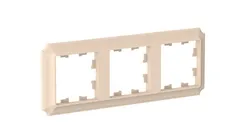 Рамка пластиковая на 3 поста универсальная Systeme Electric AtlasDesign Antique Песочный ATN101203