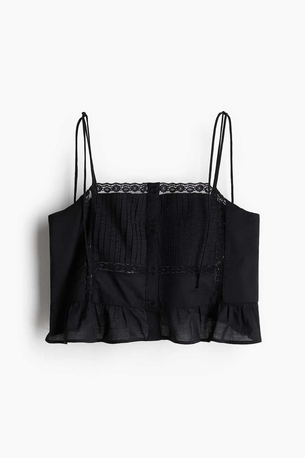 Топ с оборками на бретелях — квадратный вырез - H&M