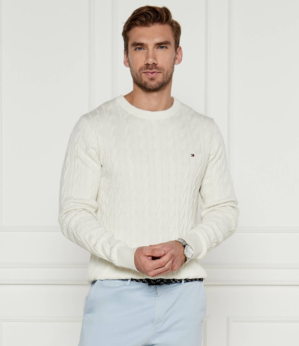 Свитер CLASSIC CABLE Tommy Hilfiger - кремовый (MW0MW33132)