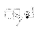 Излив душевой настенный латунь NOFER 07073.B глянцевый