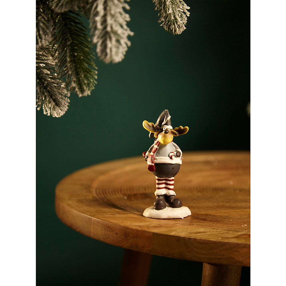 Свеча декоративная 12.3см Tkano New Year Essential Festive Moose