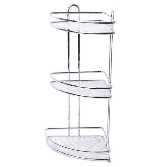 Полка для ванной 3-ярусная угловая Besser BS 0436D (34х25,5х58,5 см) из хромированной стали